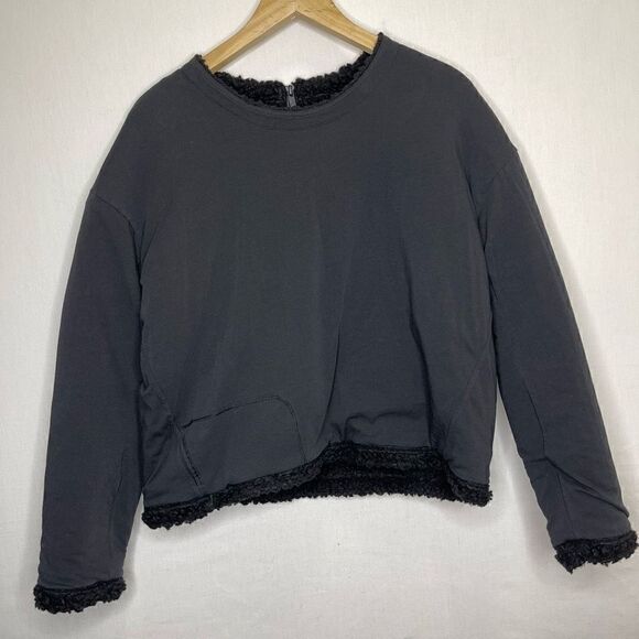 Lululemon Wool Whenever Sherpa Crew Pullover Sweater (Black) - 8 - Picture 10 of 12